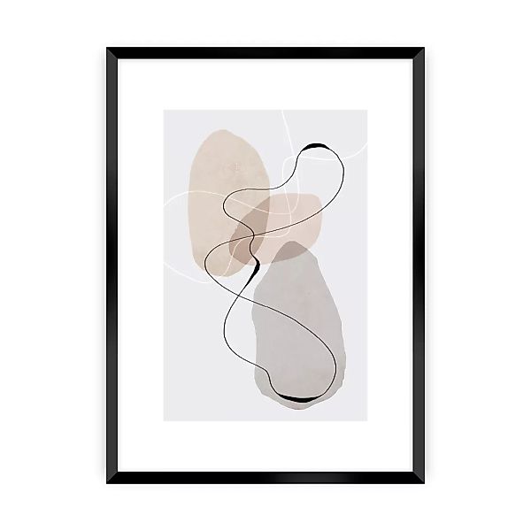 Poster Abstract Lines I, 50 x 70 cm , Ramka: Czarna günstig online kaufen