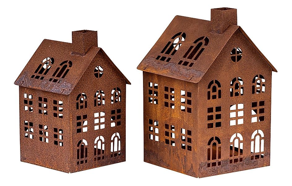 Levandeo® Kerzenlaterne, 2er Set Laterne Haus günstig online kaufen