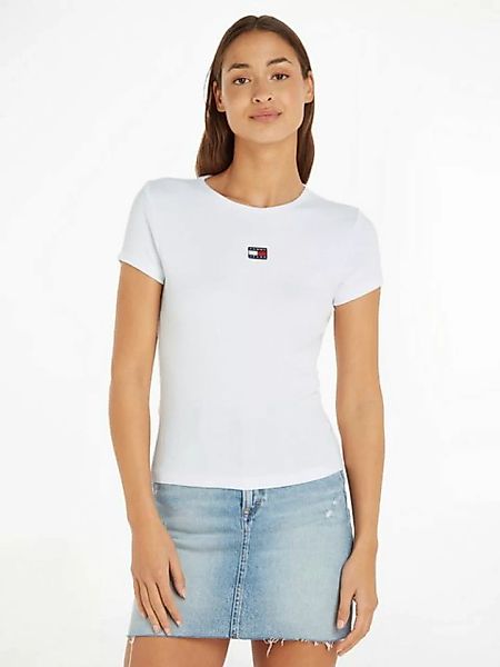 Tommy Jeans T-Shirt TJW BBY XS BADGE RIB TEE mit Logobadge günstig online kaufen