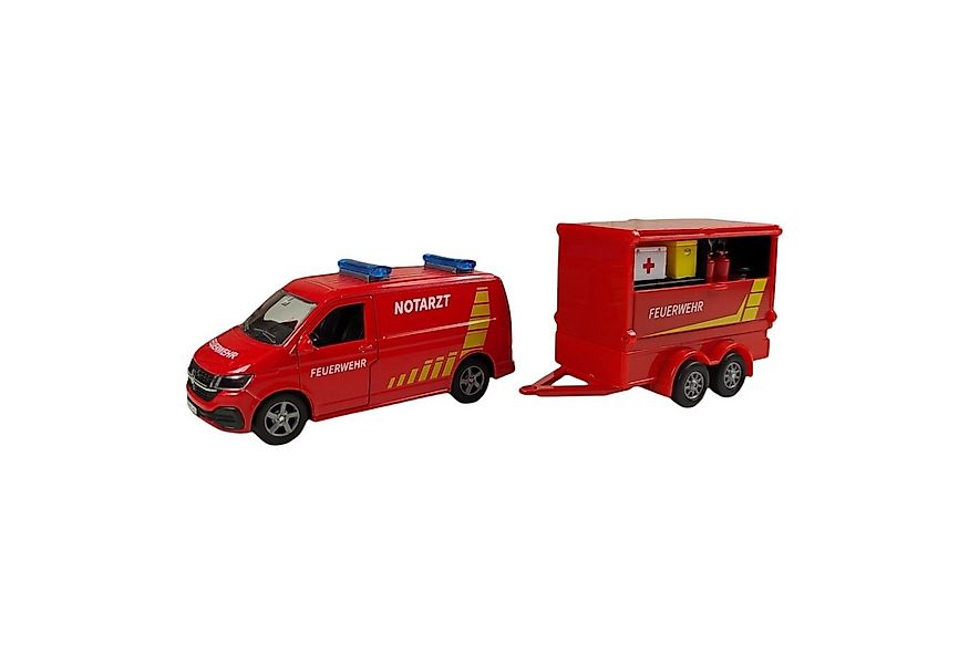 Toys Amsterdam Modellauto VW Feuerwehr Van mit Anhänger Spielzeug Volkswage günstig online kaufen