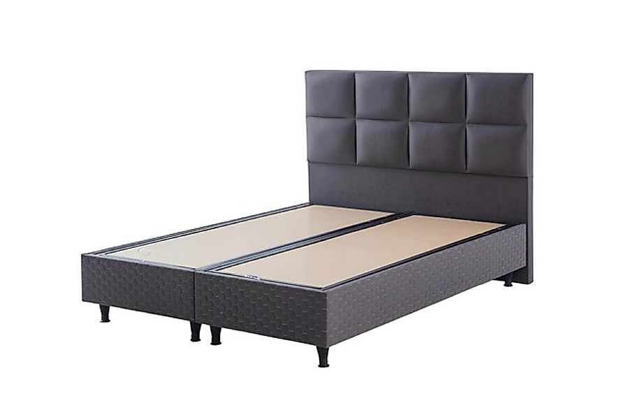 JVmoebel Bett Exklusives Graues Doppelbett Modernes Textil Rechteckiges Bet günstig online kaufen