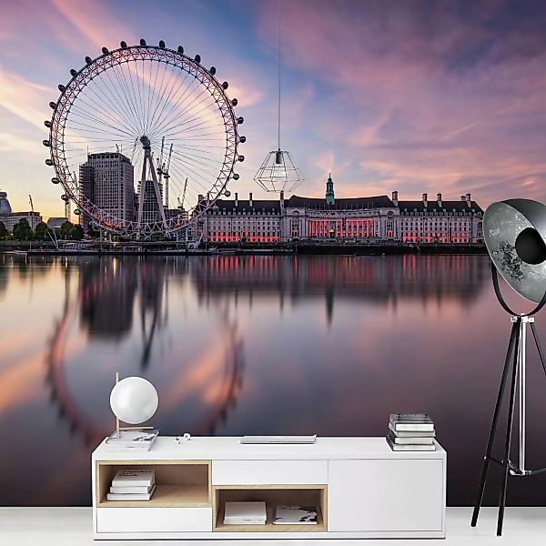 Fototapete London Eye bei Sonnenaufgang günstig online kaufen