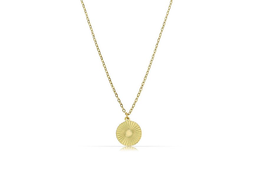 Made by Nami Kette mit Anhänger Edelstahl Damen Gold mit Sonnen Anhänger 40 günstig online kaufen