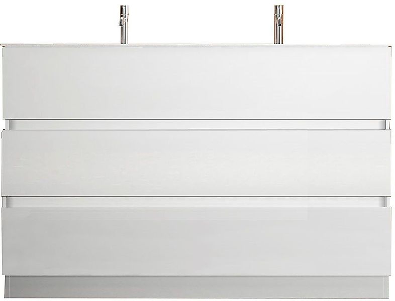 welltime Doppelwaschtisch "Start, Breite 120 cm, 2 bzw. 3 Schubkästen" Badm günstig online kaufen