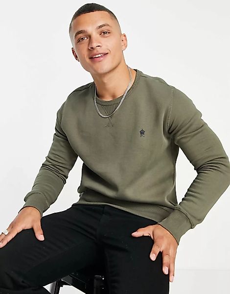 French Connection – Sweatshirt in Khaki mit Rundhalsausschnitt-Grün günstig online kaufen