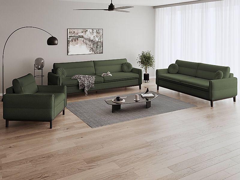 Beautysofa Polstergarnitur in modischer Bouclé-Qualität Belweder günstig online kaufen