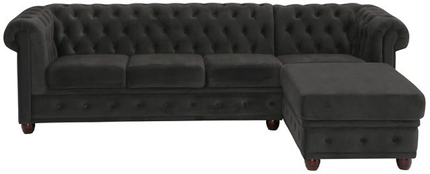 Home affaire Chesterfield-Sofa New Castle L-Form, hochwertige Knopfheftung günstig online kaufen