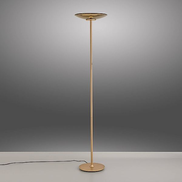 LED-Stehleuchte PURE Moon, bronce, Amberglas (dunkel) günstig online kaufen