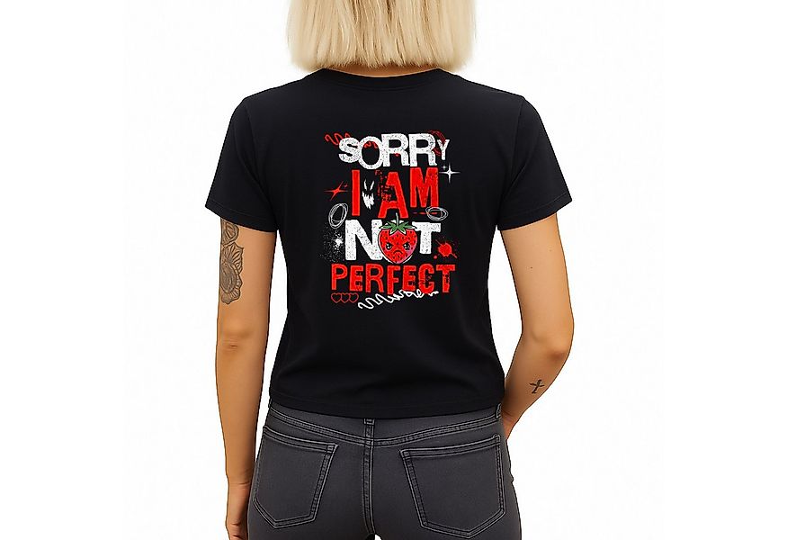 Banco T-Shirt Damen – "Sorry I Am Not Perfect" Aufdruck Urban Style – Somme günstig online kaufen