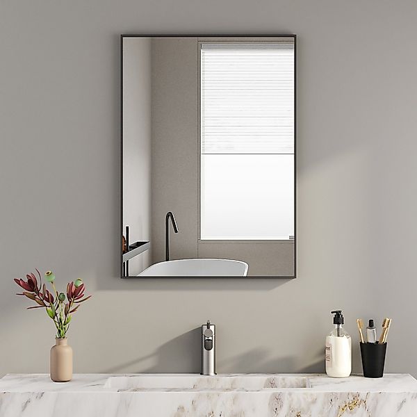 Boromal Wandspiegel Spiegel Schwarz Rechteckig Wand günstig online kaufen