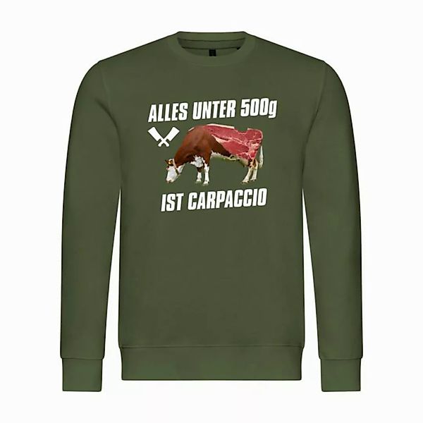 deinshirt Rundhalspullover Herren Pullover Alles unter 500g ist Carpaccio M günstig online kaufen