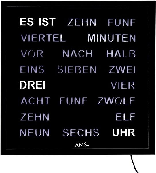 AMS Wanduhr (Quarzuhr, Digitaluhr, Wohnzimmer, Esszimmer, günstig online kaufen