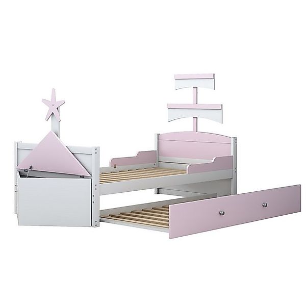 STILVORA Kinderbett 90×200 Bettgestell mit Matratze,Einzelbett mit Stauraum günstig online kaufen