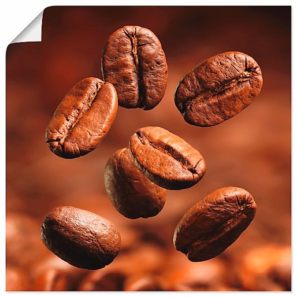 Artland Poster "Nahaufnahme von Kaffeebohnen" Getränke 1 Stk. tlg. ohne Rah günstig online kaufen