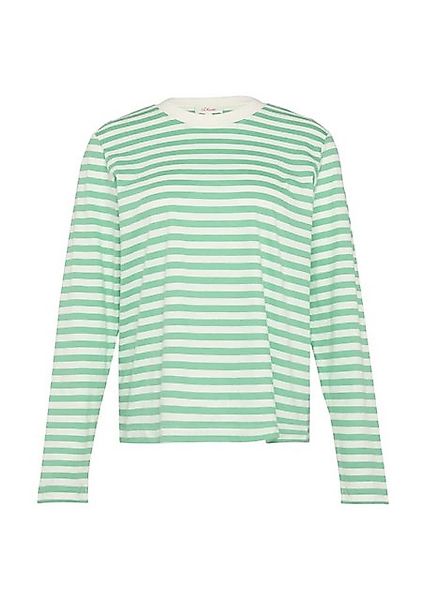 s.Oliver Langarmshirt Gestreiftes Langarmshirt aus Baumwolljersey günstig online kaufen