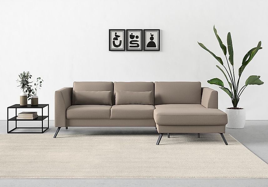 sit&more Ecksofa "Lindholm L-Form", mit Sitztiefenverstellung und Federkern günstig online kaufen