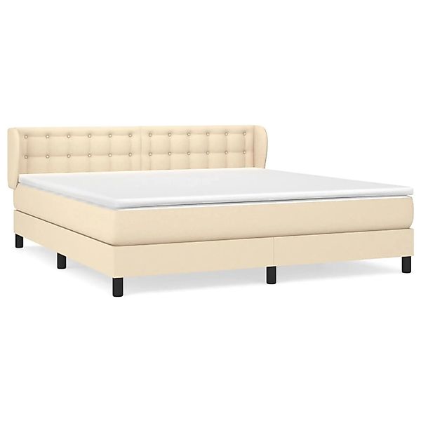 vidaXL Boxspringbett mit Matratze Creme 180x200 cm Stoff1371201 günstig online kaufen