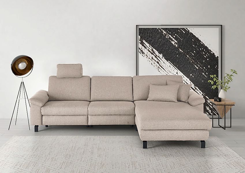 3C Candy Ecksofa "Mainau L-Form", Relaxfunktion im 1,5-Sitzer, motorische S günstig online kaufen