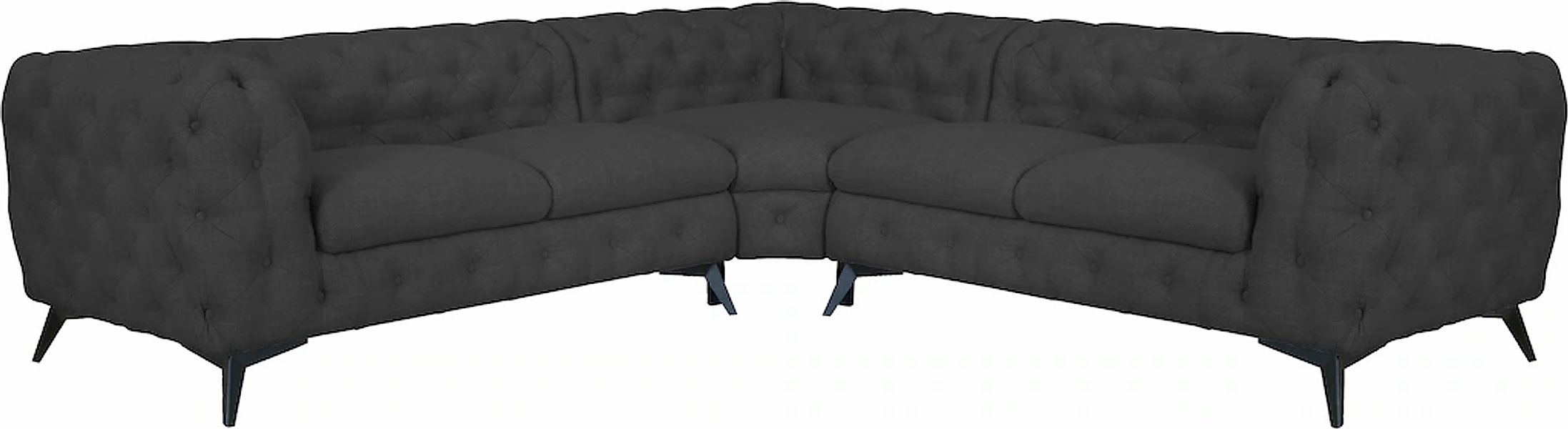 Home affaire Chesterfield-Sofa "Ecksofa GLYNIS L-Form mit Wellenunterfederu günstig online kaufen