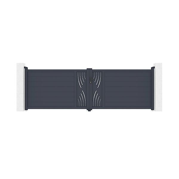 Casanoov Flügeltor 4 M Veleta H 120 Cm Aluminium & 2 Eifel Pfosten 15 X 15 günstig online kaufen