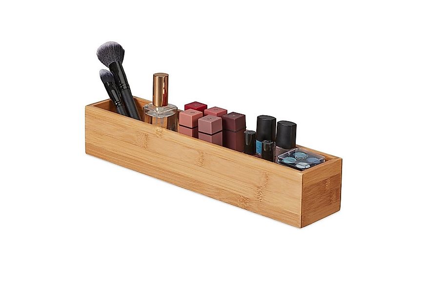 relaxdays Aufbewahrungsbox 2 x Bambus Box länglich günstig online kaufen