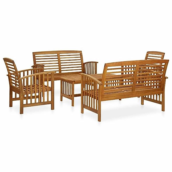 5-tlg. Garten-lounge-set Massivholz Akazie günstig online kaufen