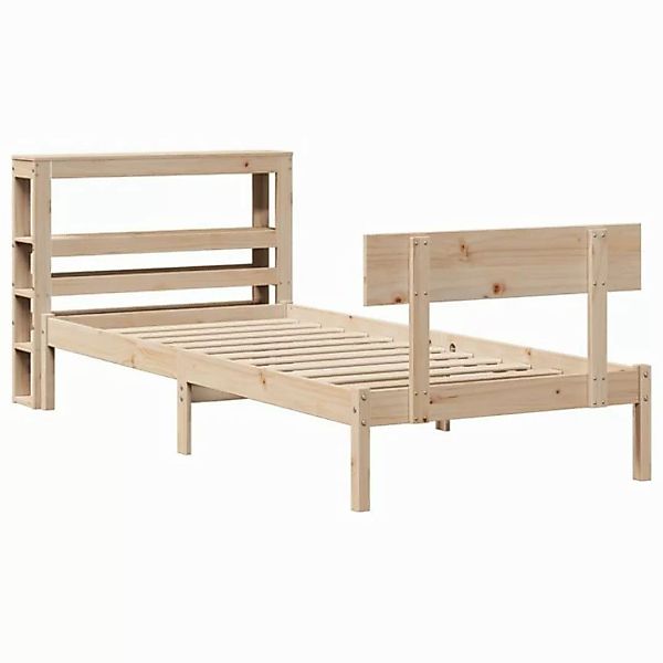 vidaXL Bett Massivholzbett ohne Matratze 75x190 cm Kiefernholz günstig online kaufen