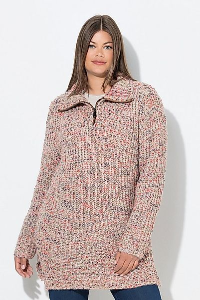 Laurasøn Fleecepullover Long-Strickpullover Langarm Trojakragen günstig online kaufen