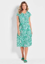 GOLDNER Sommerkleid Leinenkleid Ethno, Halbarm Printkleid günstig online kaufen