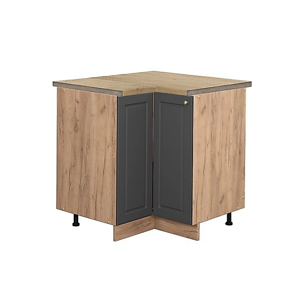 Vicco Eckunterschrank Fame-Line Anthrazit-Gold/Goldkraft Eiche 81 cm AP Eic günstig online kaufen