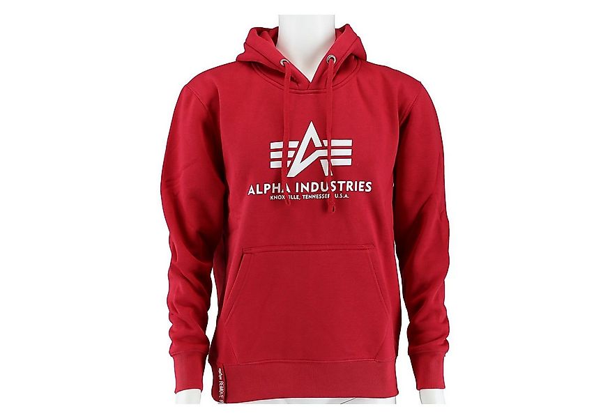 Alpha Industries Kapuzenpullover (Hoodie) Basic Logo weinrot Herren günstig online kaufen