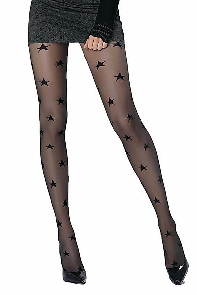 Aurelie Feinstrumpfhose Strumpfhose Tights Stars Strumpfhosen mit Sternenmu günstig online kaufen