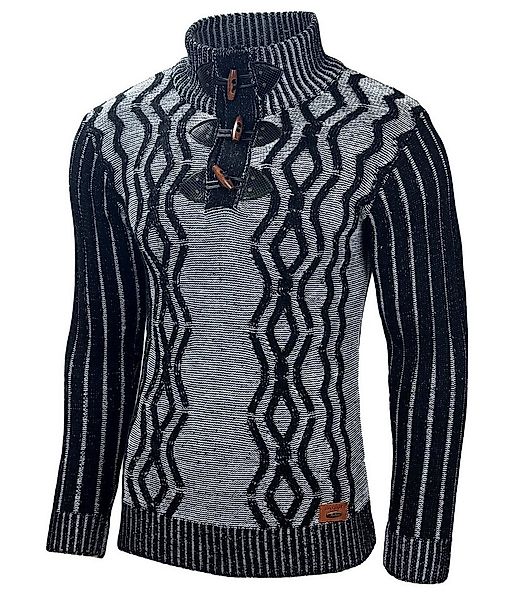 Baxboy Strickpullover Baxboy Herren Pullover Hoher Kragen Stehkragen Strick günstig online kaufen