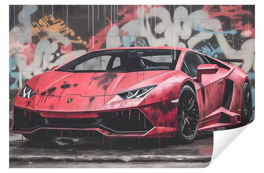 Wallarena Fototapete Kinderzimmer Jungen Auto Graffiti günstig online kaufen