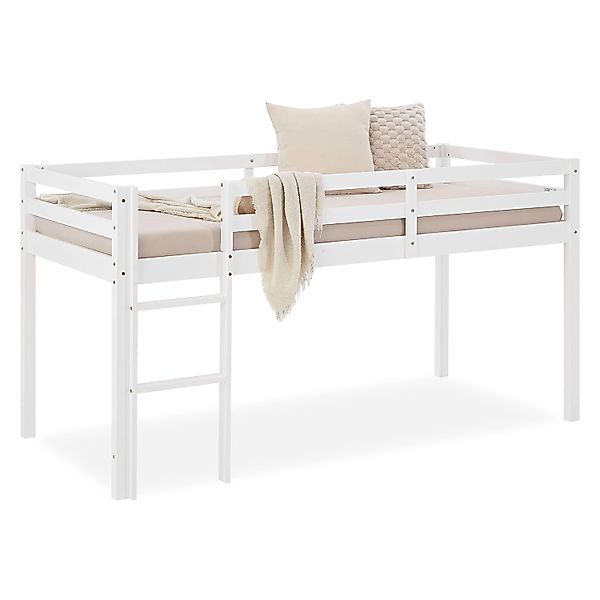 Homestyle4u Hochbett 90x200 in Weiß 1433 günstig online kaufen
