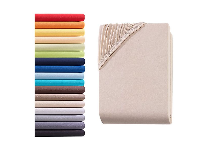 Hometex Premium Textiles Spannbettlaken Jersey Spannbettlaken 100% Baumwoll günstig online kaufen