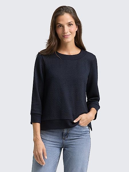 TOM TAILOR Sweatshirt Strick & Sweatshirts Boxy Fit Sweatshirt mit 7/8-Arm günstig online kaufen