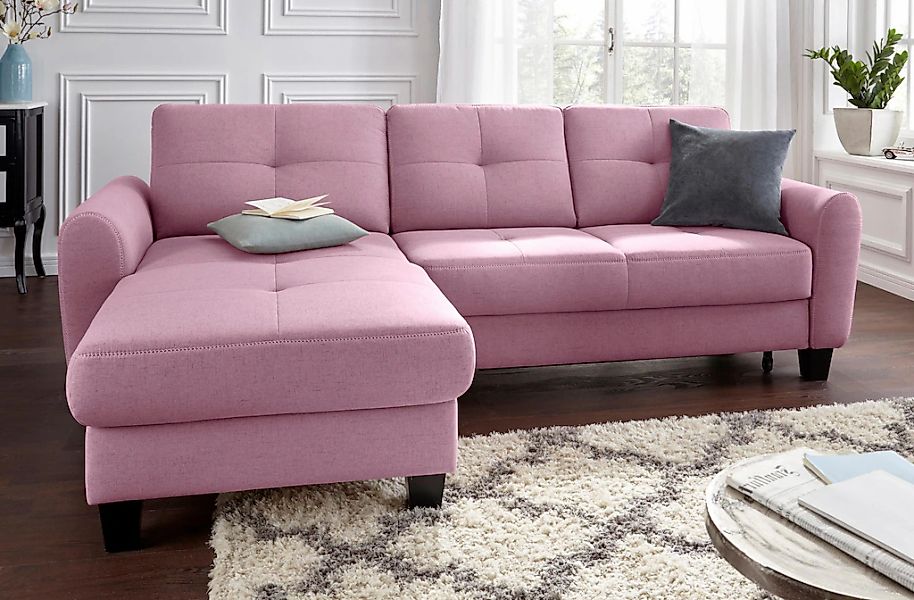 sit&more Ecksofa "Varese L-Form" mit Federkern, wahlweise mit Bettfunktion günstig online kaufen