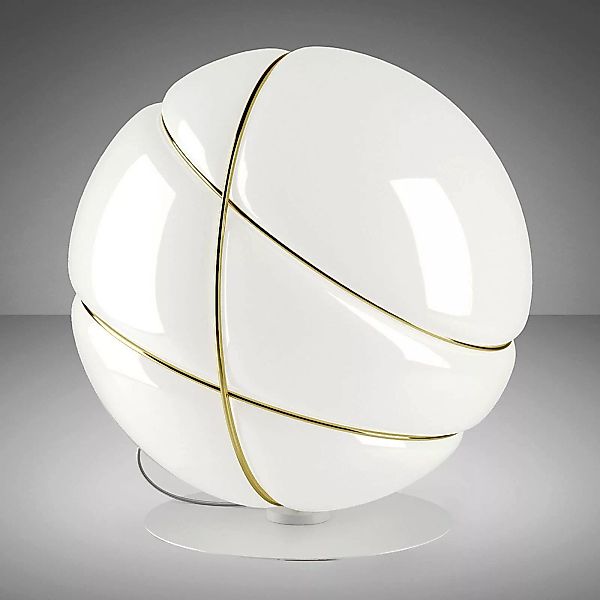 Fabbian Armilla Glas-Tischleuchte weiß, gold günstig online kaufen