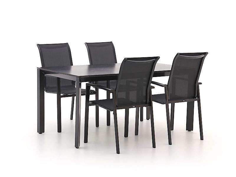 R&S Design Centallo/Sestino 160 cm Gartenmöbel-Set 5-teilig stapelbar günstig online kaufen