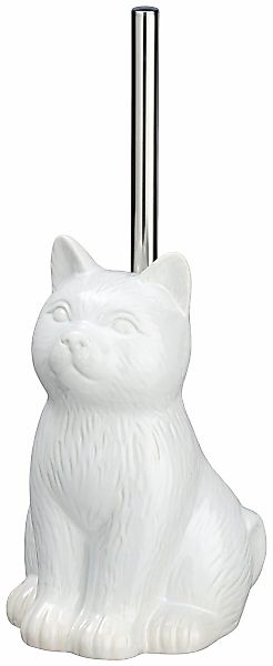 WENKO WC-Garnitur Cat Weiß, (1-tlg), Keramik günstig online kaufen
