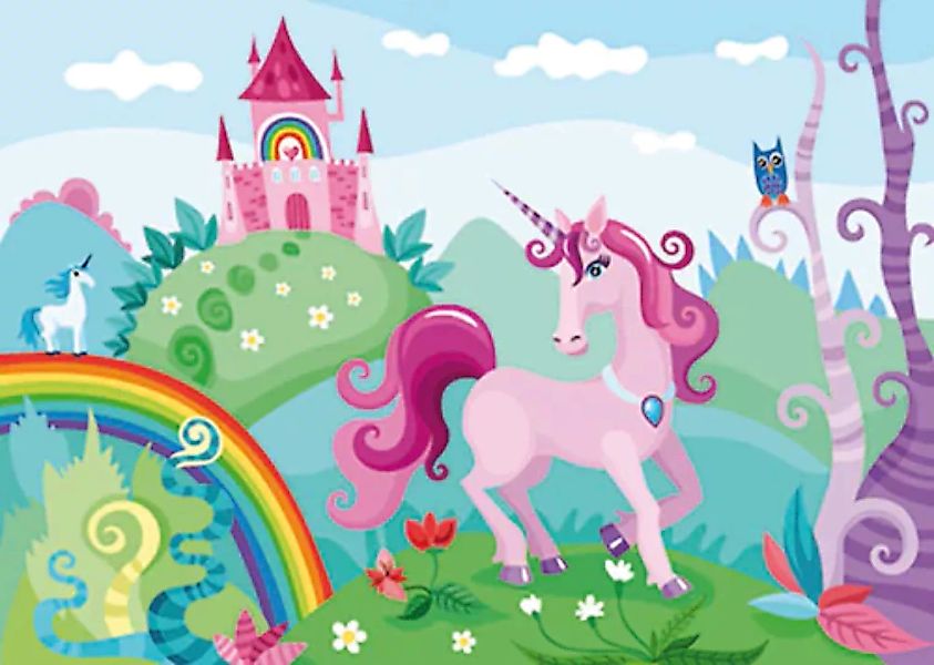 Papermoon Fototapete »Kids purple Unicorn« günstig online kaufen