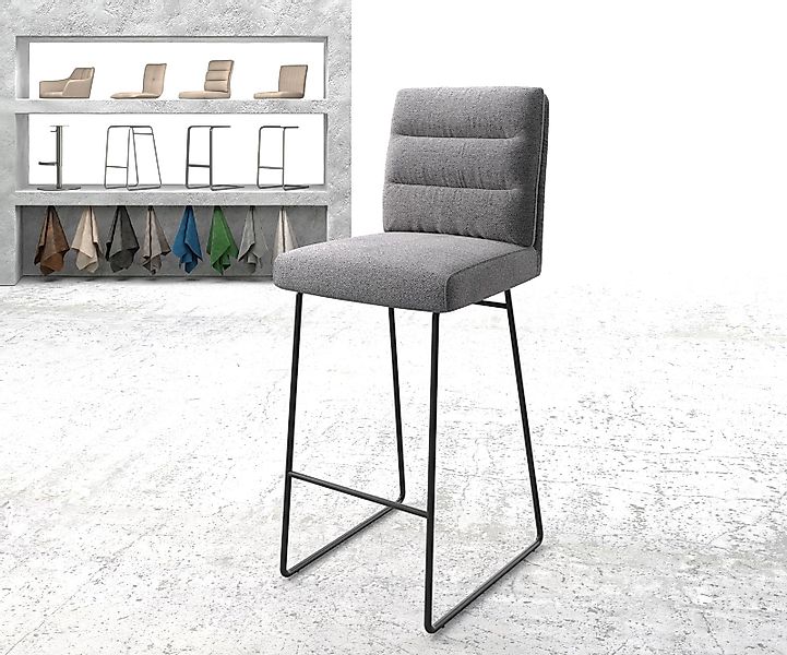 DELIFE Barhocker Pela-Flex, Kufengestell Metall Strukturstoff günstig online kaufen
