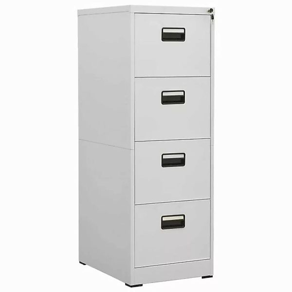 furnicato Aktenschrank Hellgrau 46x62x133 cm Stahl (1-St) günstig online kaufen