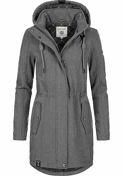 PEAK TIME Softshelljacke "L60013", mit Kapuze, wasserabweisender Übergangs- günstig online kaufen
