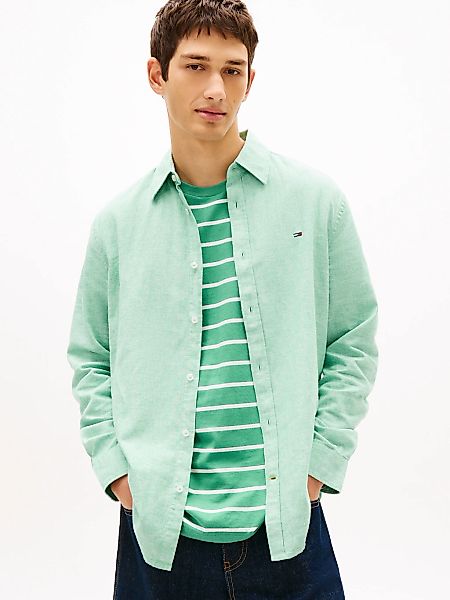 Tommy Jeans Langarmhemd "TJM REGULAR FIT LINEN BLEND" günstig online kaufen