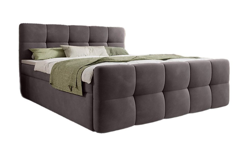 Luxusbetten24 Boxspringbett Cozy Samt, ohne Topper günstig online kaufen