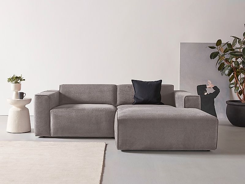 andas Ecksofa "Noord mit Kedernaht, Breite 234 cm", Cord, Struktur, Webstof günstig online kaufen