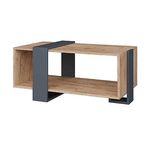 Vicco Couchtisch Aven, Anthrazit/Goldkraft Eiche, 91.5 x 52 cm (1-St) günstig online kaufen