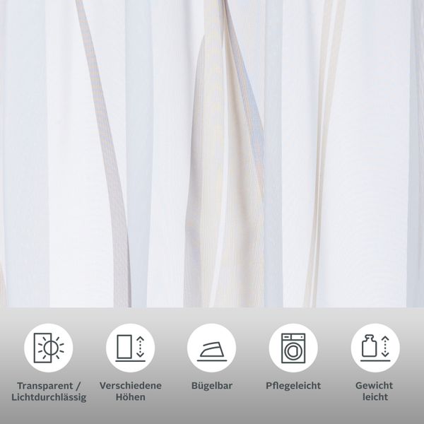 my home Gardine "DIMONA" Schlaufen 2 Stk. tlg. 2-er Set, Voile, Polyester, günstig online kaufen